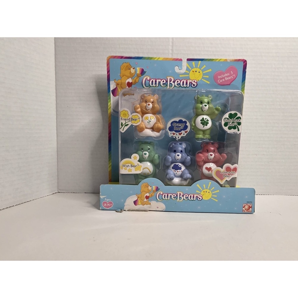 Care Bears Play Along 5 Figures Set 31070 Vintage 2003  BOX DAMAGE SEE PICS